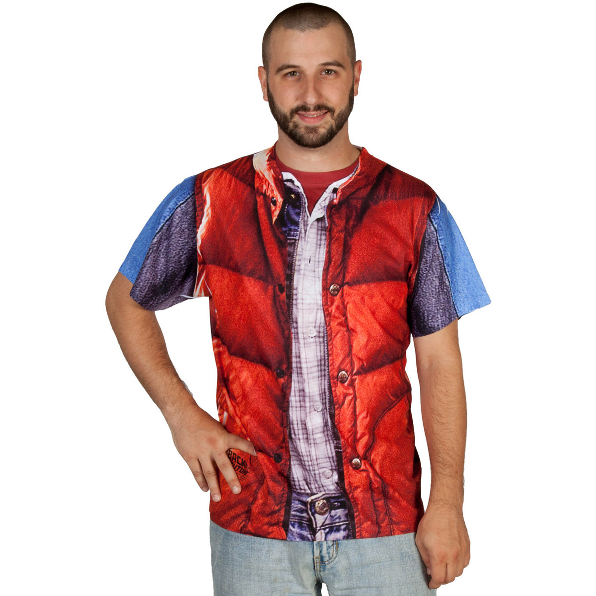 Back To The Future Marty McFly Vest T Shirt Costume The Green Head Back To The Future Marty McFly Vest T Shirt Costume The Green Head