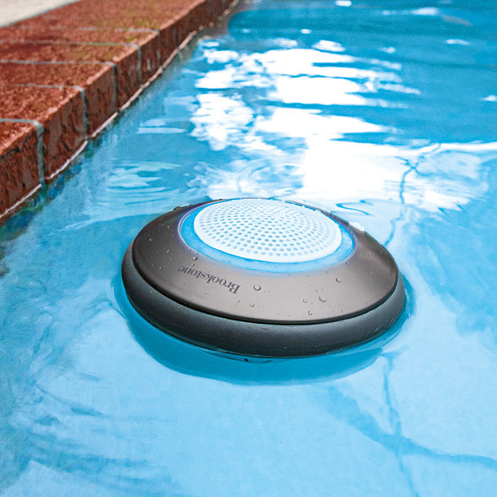 Brookstone Waterproof Floating Bluetooth Speaker The Green Head