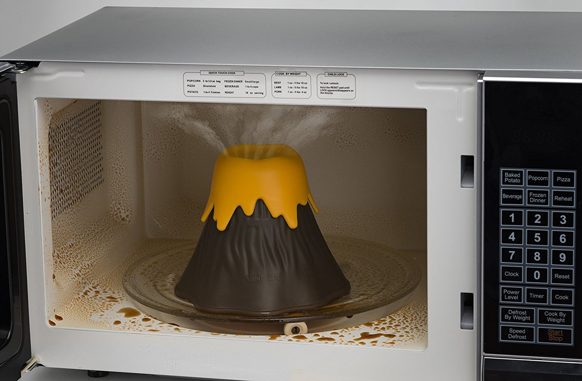 Eruption Disruption Volcano Microwave Cleaner The
