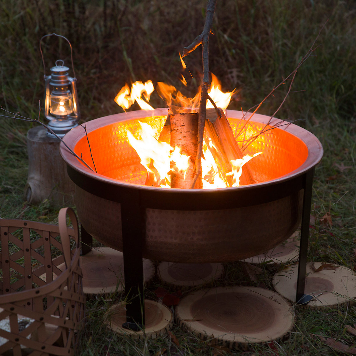 Handcrafted Copper Fire Pit / Grill / Table - The Green Head