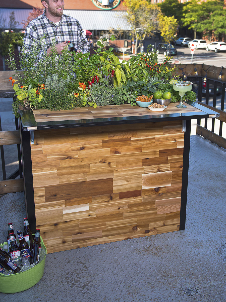 PlantABar Wooden Outdoor Bar And Planter The Green Head