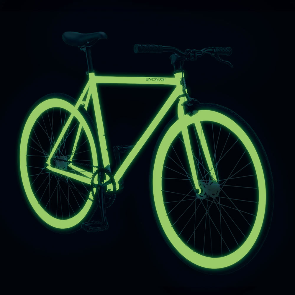 Pure Fix Zulu - Fully Glow-in-the-Dark Bicycle - The Green Head