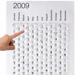 Bubble Wrap Calendar