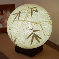 Bamboo Raffia Ball Table Lamp