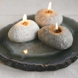 Beeswax Rock Candles