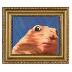 Dramatic Chipmunk Oil Painting