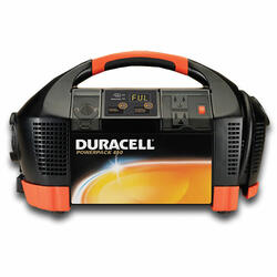 Duracell Powerpack 450 - Talking Power Supply, Jump Starter & Air Compressor  - In the 21st century, most of us really have no idea what to do in an emergency. What would we do without access to the Internet or if our cell phones died or was without service? Do you really know how to jump start your car or change a tire? The cool new Duracell Powerpack 450 is the perfect solution for most emergency situations on the road and at home, because it actually talks you through it. - Amazon.com