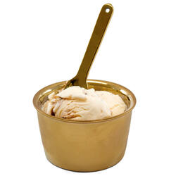 Gold Ice Cream Bowl And Spoon