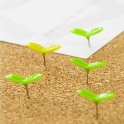 Green Pins - Sprout Push Pins  - 