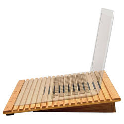 Macally EcoFan - Bamboo Laptop Stand With USB Fans