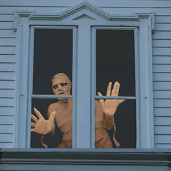 Menacing Mummy Window Poster