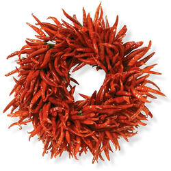 Organic Chili Pepper Wreath