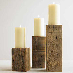 Rustic Timber Candleholders