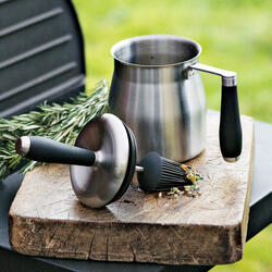 Stainless Steel Basting Sauce Pot with Silicone Brush