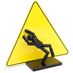 Stickman Action Figure Warning Sign