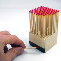 Wooden Matches Block - 100 Wooden Matches From 1 Block Of Wood