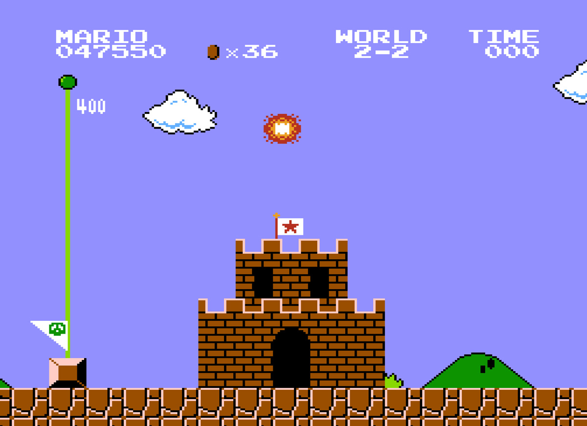 Super Mario Bros Flag The Green Head