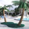 Palm Tree Hammock Stand with Cooling Mist Sprayers & Coconuts!