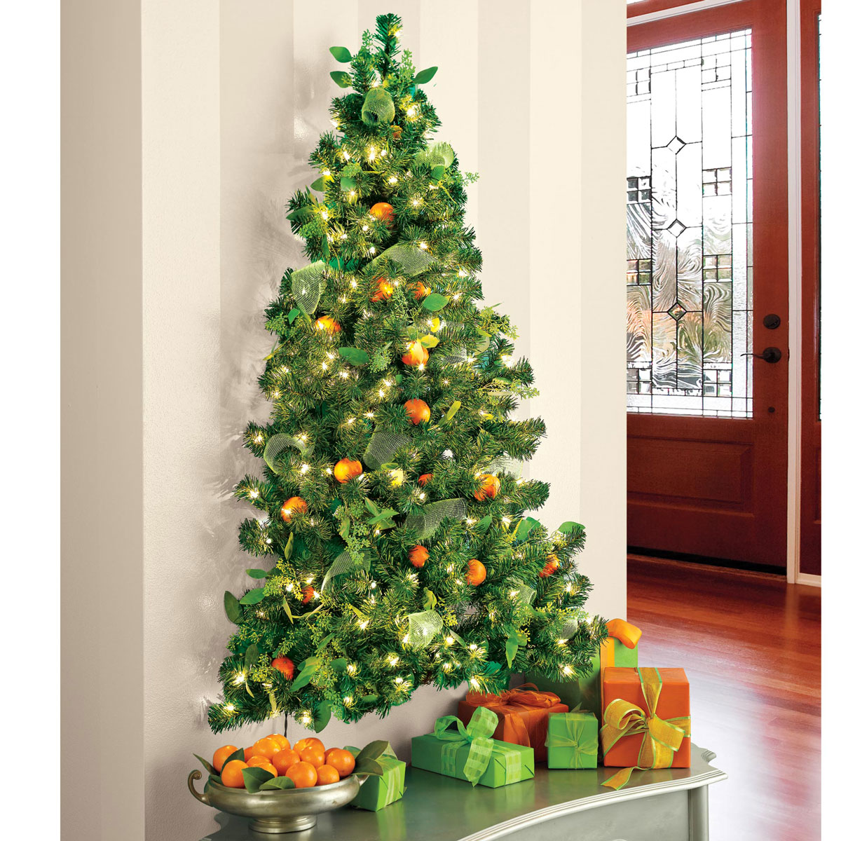 Wall-Hanging Pre-Lit Christmas Tree - The Green Head