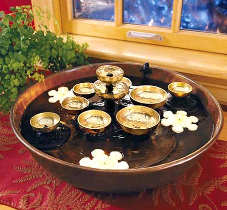 Water Bell Fountain Chime - Copper Bowl - The Green Head