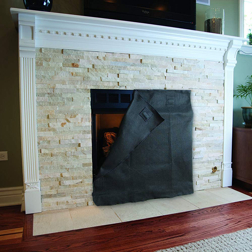 INSULATED MAGNETIC FIREPLACE FASHION COVER to stop heatloss and fireplace drafts