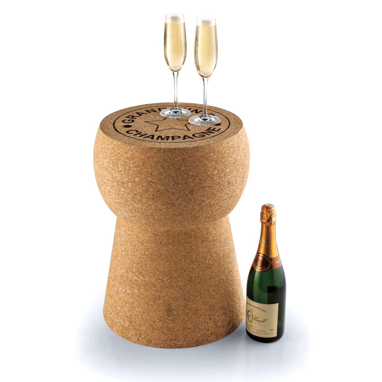 Decorative Piece Fits in Any Space. Round Body /& Flat Top Made of Compressed Cork XL Cork Stool Bar Table or Chair