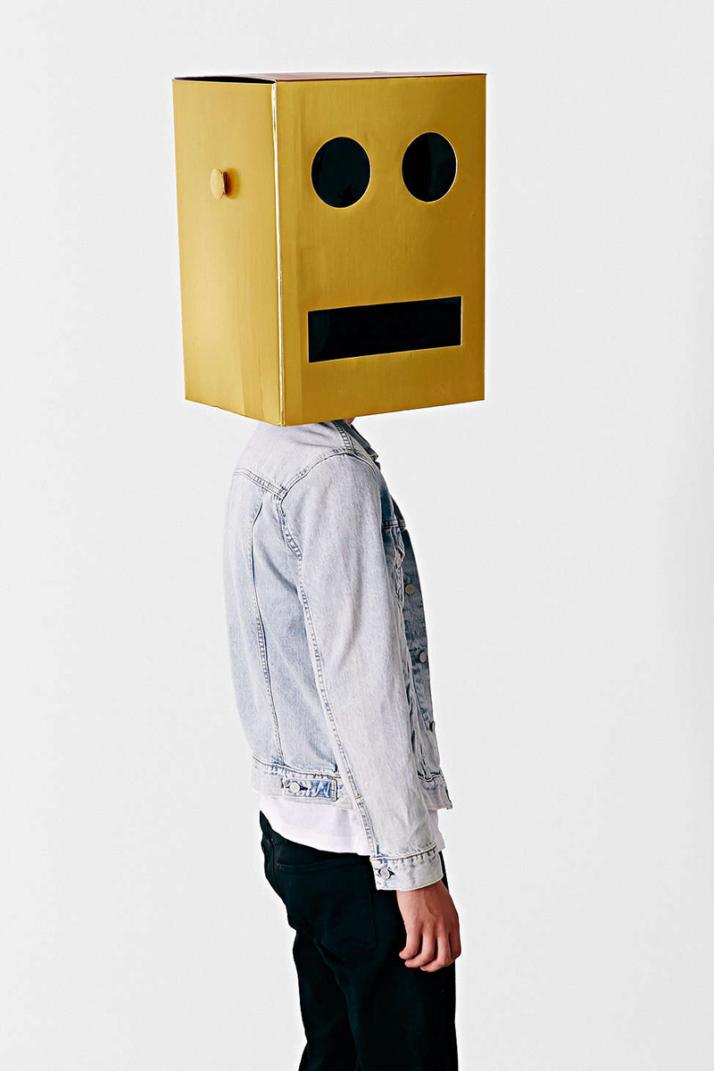 Giant Robot Block Head Costume - The Green Head