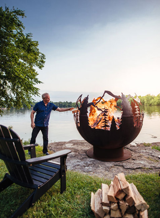 Gigantic Mountain Forest Fireball Fire Pit, Massive Fire Pit