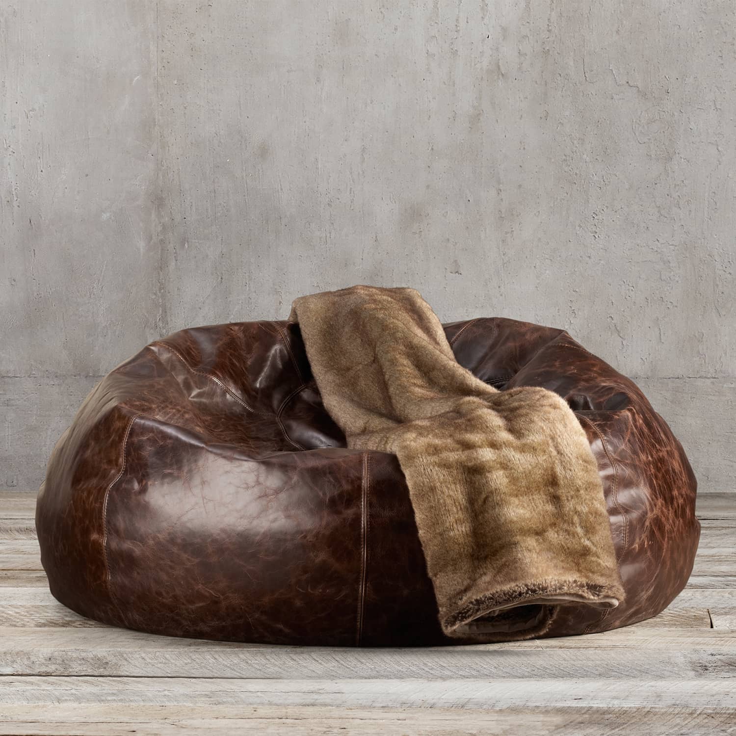 Grand Leather Bean Bag Chair - The Green Head