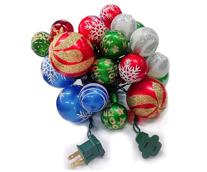 2-in-1 Christmas Ball Ornament String Lights