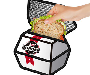 2D Cartoon Burger Box Insulated Sandwich Bag