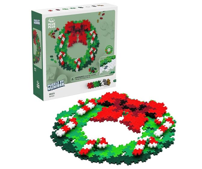 3D Christmas Wreath Puzzle by Number  - 500 Pieces