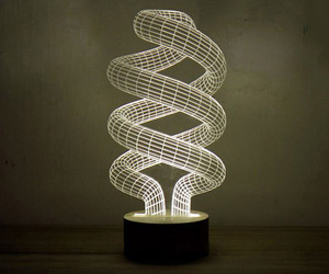3D Optical Illusion Spiral Bulb LED Lamp