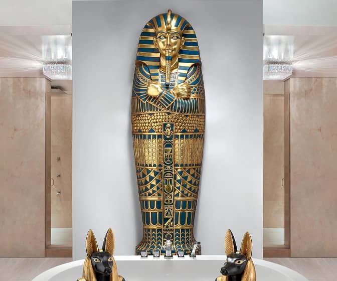 6-Ft King Tutankhamun Sarcophagus Wall Sculpture