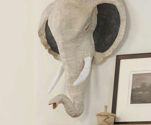 All Ears Elephant - Hand-Sculpted Papier-Mache Pachyderm Heads