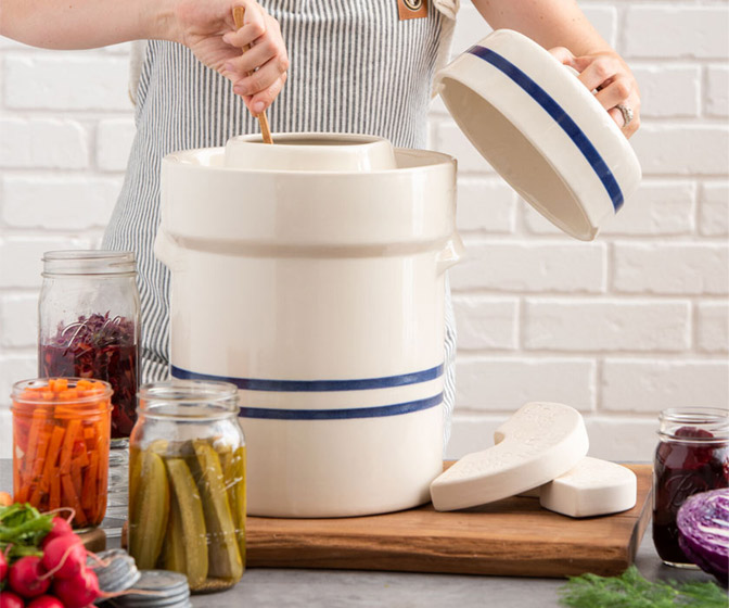 All-in-One Fermentation Crock Kit - Make Pickles, Sauerkraut, and More
