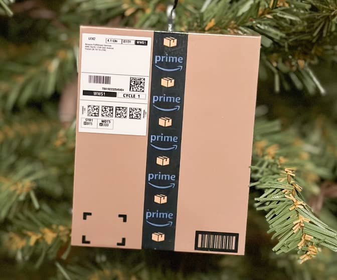 Amazon Shipping Box Christmas Ornament