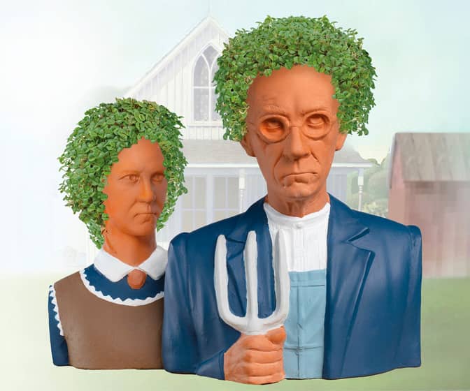 American Gothic Chia Pet