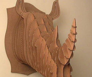 Animal Friendly Cardboard Trophy Head Busts - Rhino, Deer and Moose