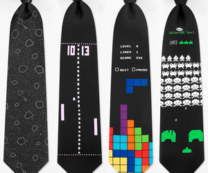 Arcade Game Ties - Asteroids, Pong, Tetris and Space Invaders