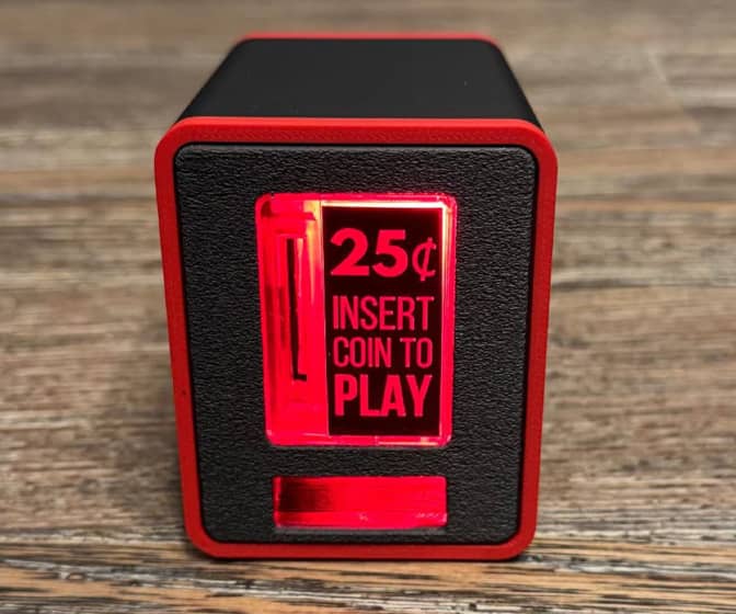 Arcade Insert Coin Cube - Lights Up and Plays Sounds