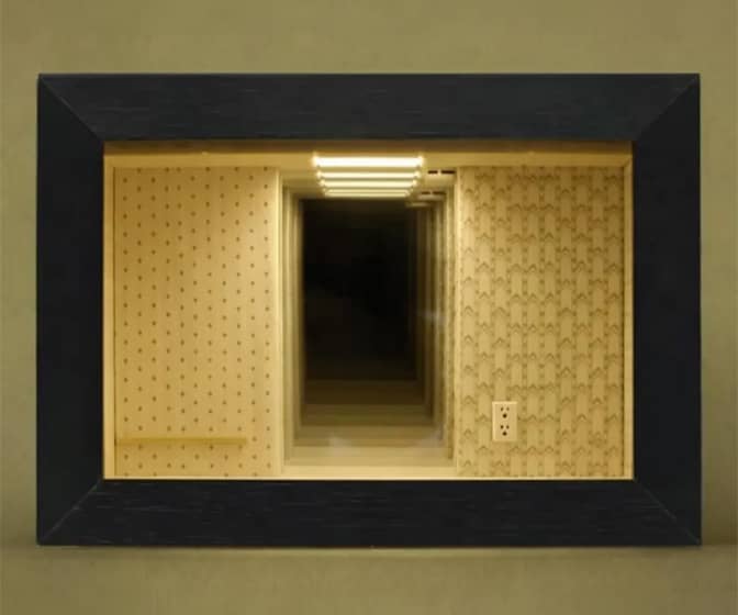 Backrooms-Style Illuminated Liminal Space Diorama