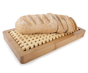 Bamboo Bread Board With Crumb Catcher