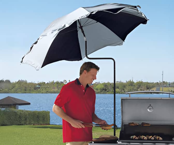 Bar-B-Que-Brella - BBQ Grill Umbrella / Shade Canopy