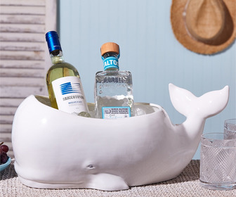 Beluga Whale Planter / Beverage and Ice Tub