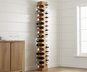 Big Sur Natural 30-Bottle Standing Wine Rack