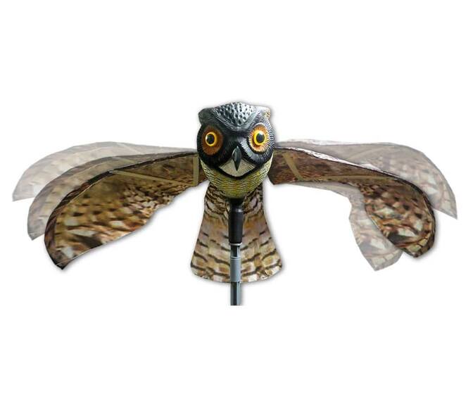 Bird-X Prowler Owl - Lifelike Owl Decoy With Moving Wings