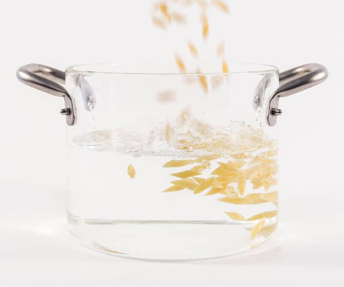 Borosilicate Glass Cooking Pot w/ 2-Piece Stainless Steel Pasta Insert