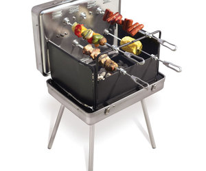 Brazilian Barbecue Briefcase - Portable Rotisserie Grill