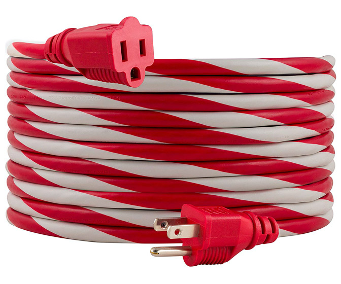 Candy Cane Extension Cord